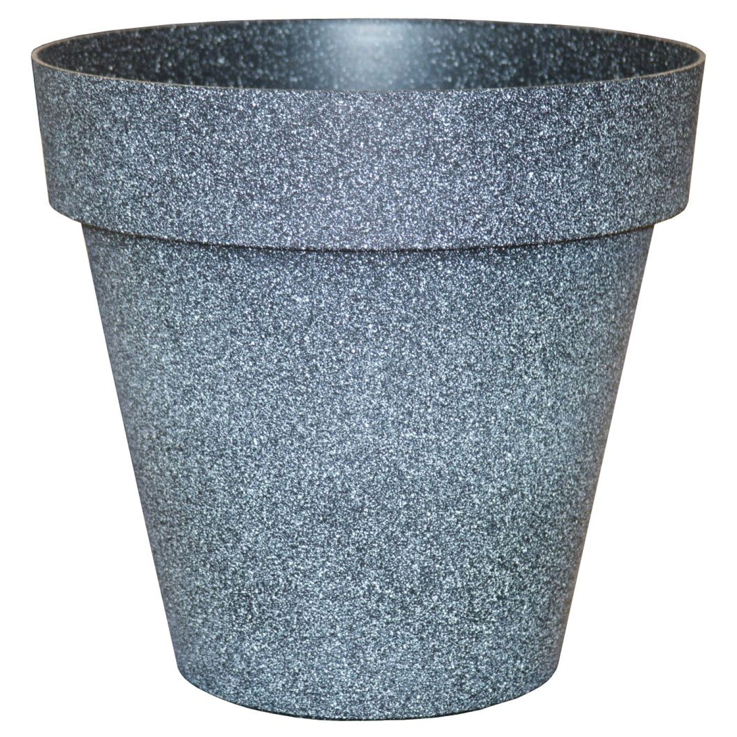 Milano Tall Round Planter - Peppercorn, 14"